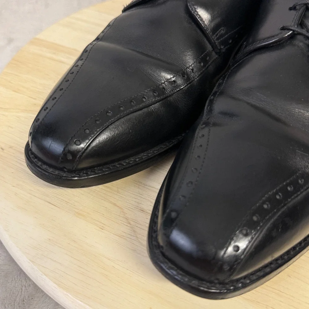 Allen Edmonds Wendell Black Leather Split Toe Derby Dress Shoes Mens 11 D 5708